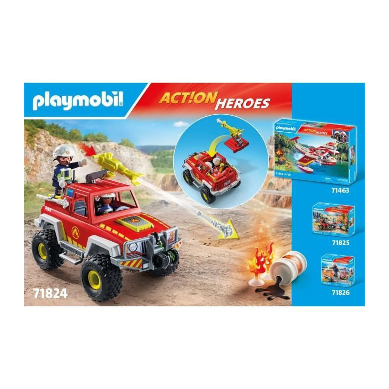 PLAYMOBIL 71824 Fire engine with flaming canister