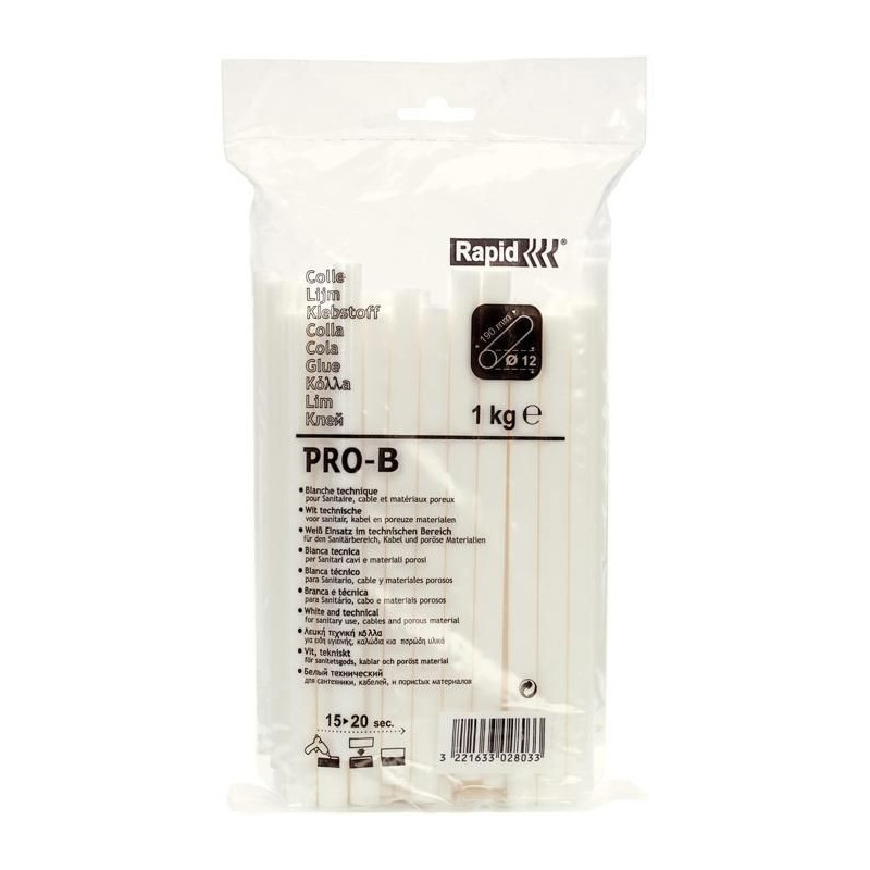 Multi-purpose glue diam12mm Rapid Strap White 1000g