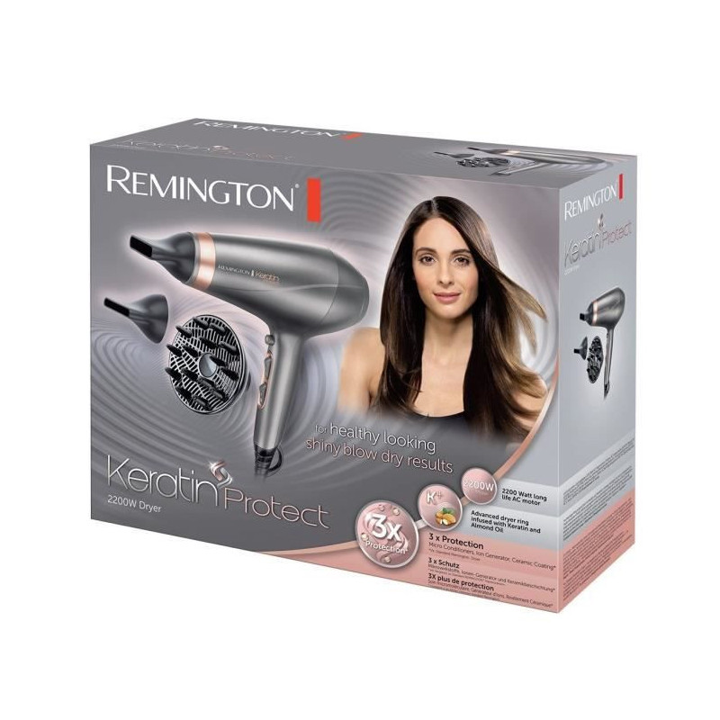 REMINGTON AC8820 Keratin Protect Hair dryer 2200W - 2 concentrators +