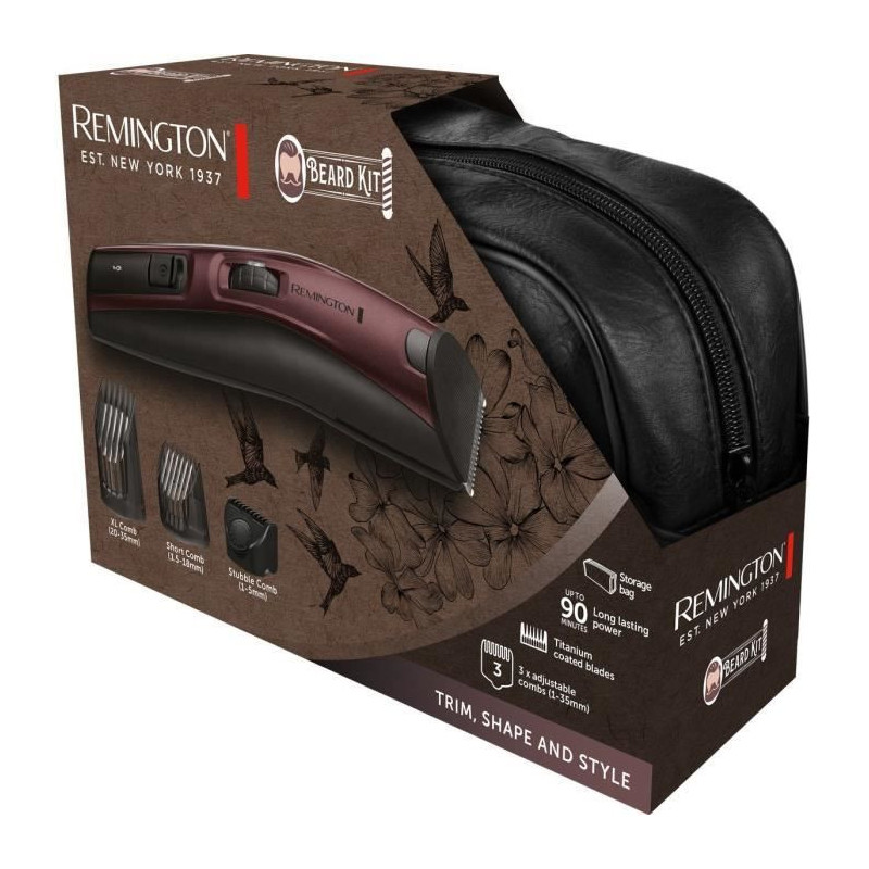 Remington MB4047 beard trimmer set – cordless, waterproof – titani