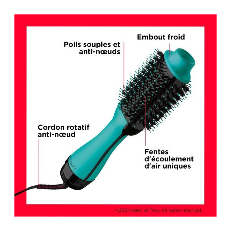 REVLON Teal Blue Drying and styling brush - Ionic technology - 2 speed