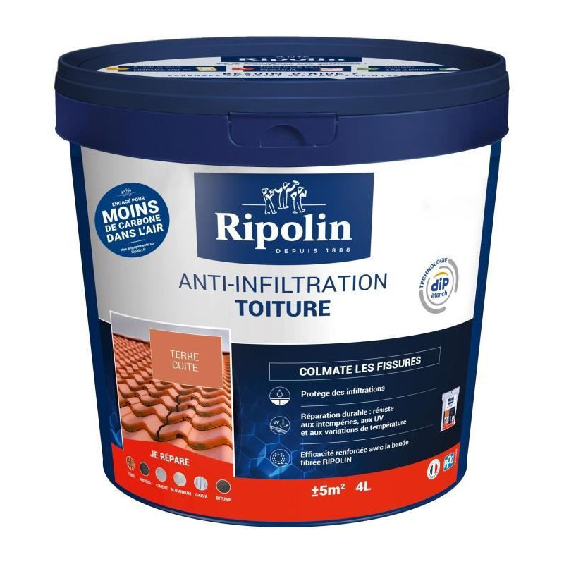 Anti-infiltration terracotta roof - RIPOLIN - 4 L