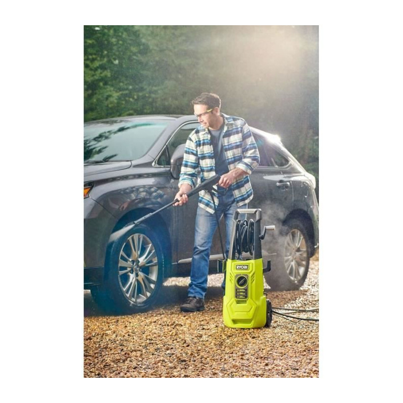 High pressure cleaner 2000 W 150 bars 450 l - Flexible 8m, reel, 0.9 l