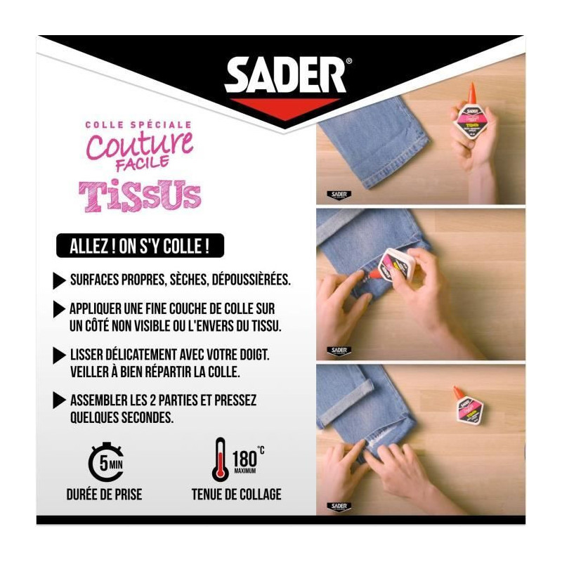 SADER Glue Bottle Finished Hems - 40ml - 30242290