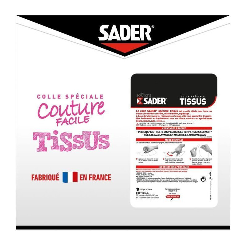 SADER Glue Bottle Finished Hems - 40ml - 30242290