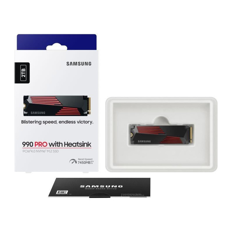 SAMSUNG - 990 PRO - Internal SSD - 2 TB - With heatsink - PCIe 4.0 - N