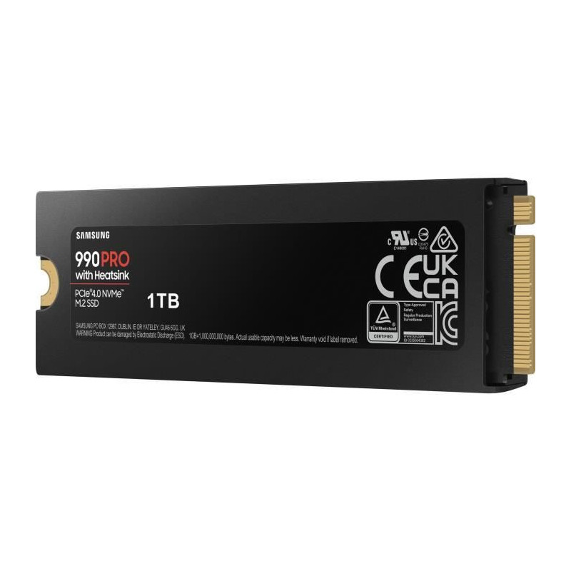 SAMSUNG - 990 PRO - Internal SSD - 1 TB - With heatsink - PCIe 4.0 - N