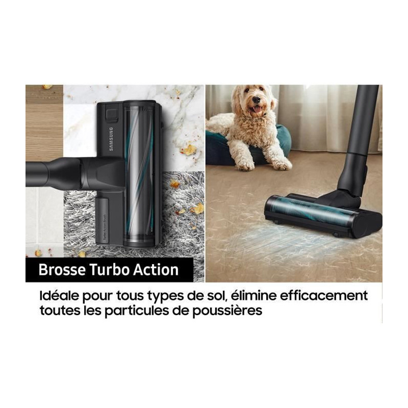 SAMSUNG Jet 75E Turbo - Stick Vacuum Cleaner - 200 AW - 60min - 0.8 L