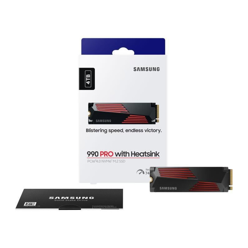 SAMSUNG - 990 PRO - Internal SSD - 4 TB - With heatsink - PCIe 4.0 - N