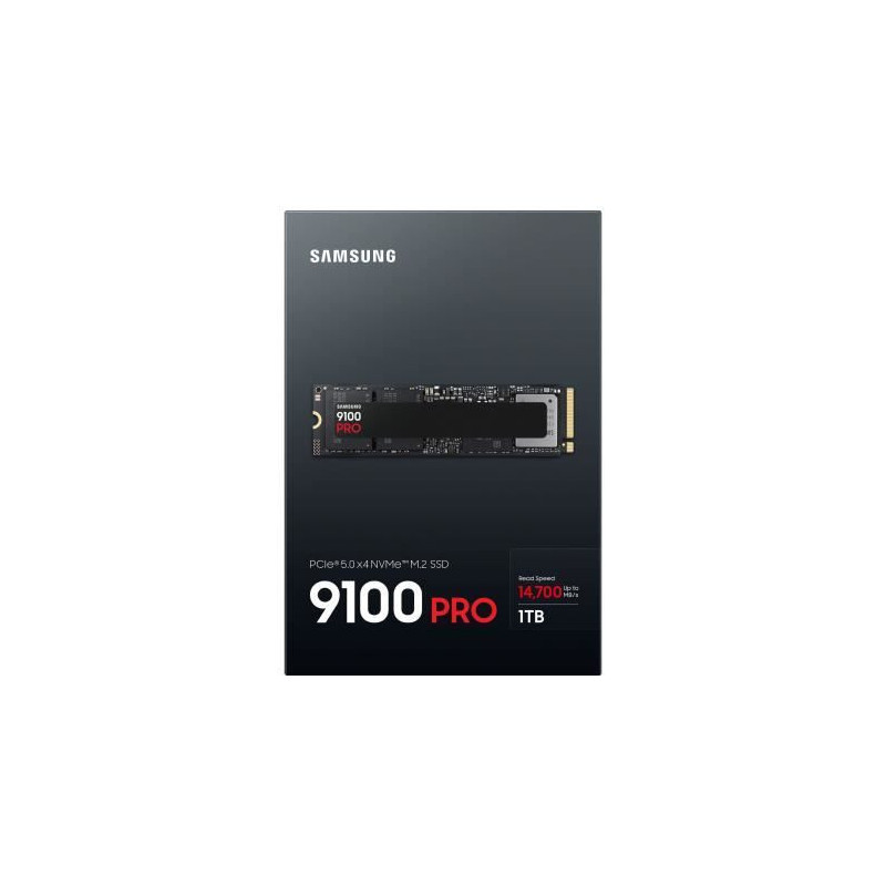 Samsung - 9100 PRO - Internal SSD - NVMe M.2 PCIe 5.0 x4 - 1 TB - Read