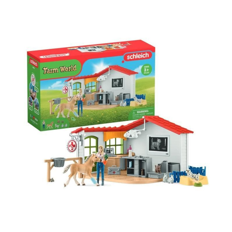 Schleich - Veterinary cabinet with animals - 42502