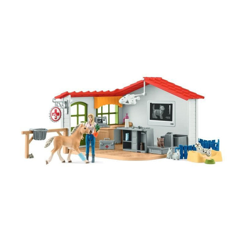 Schleich - Veterinary cabinet with animals - 42502