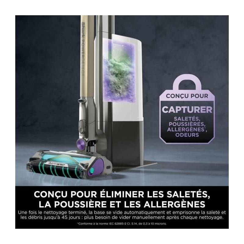 Shark Power Detect IP3251EUT Stick Vacuum Cleaner - Self-emptying base