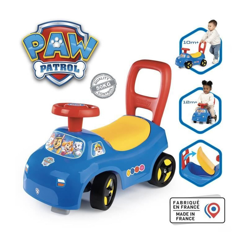 Smoby - 2 in 1 child car carrier - Paw Patrol - Underseat storage + ho