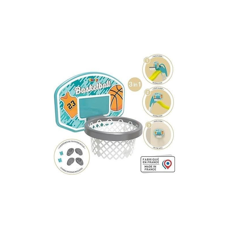 Smoby - Basketball hoop - Smoby slide accessory - 3 in 1 - From 3 year