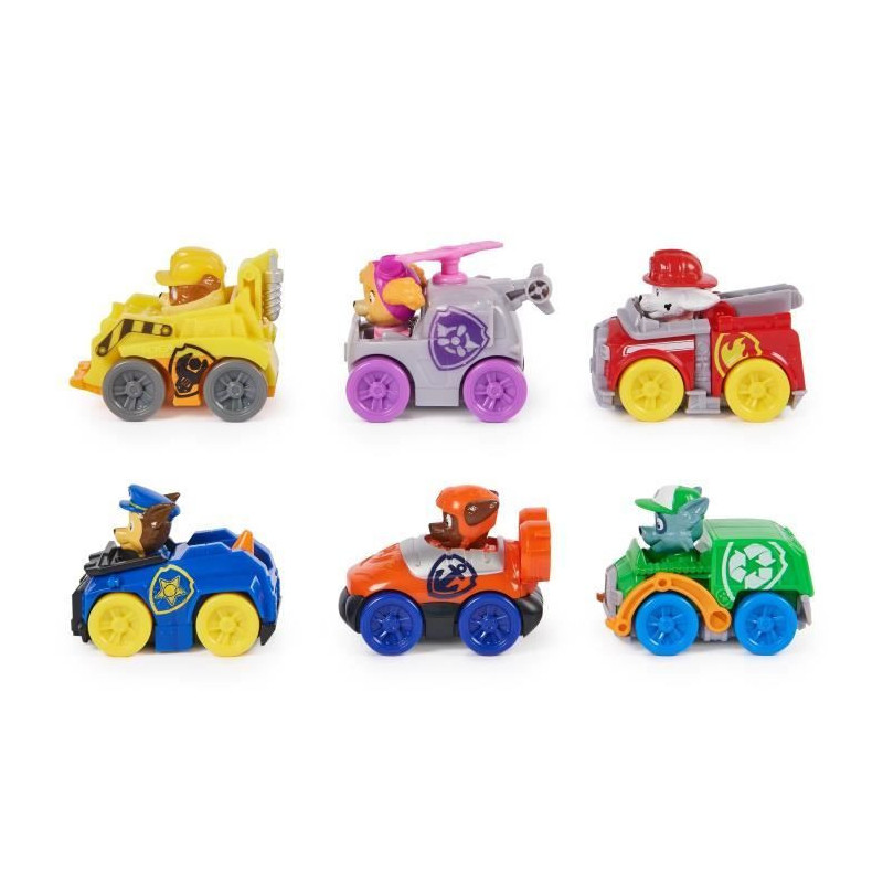 SPIN MASTER PACK 6 RACERS PUP SQUAD Paw Patrol