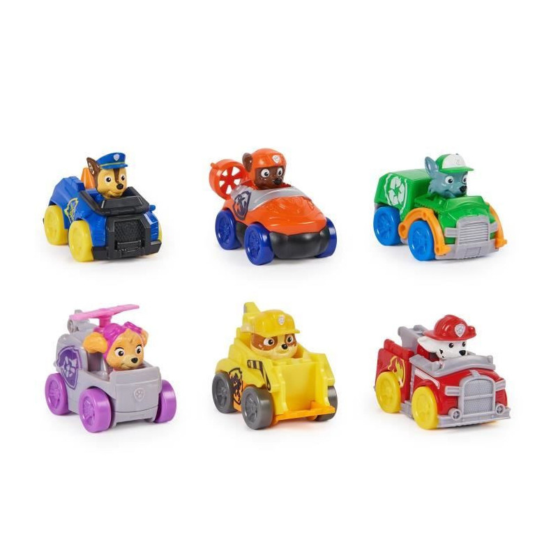 SPIN MASTER PACK 6 RACERS PUP SQUAD Paw Patrol
