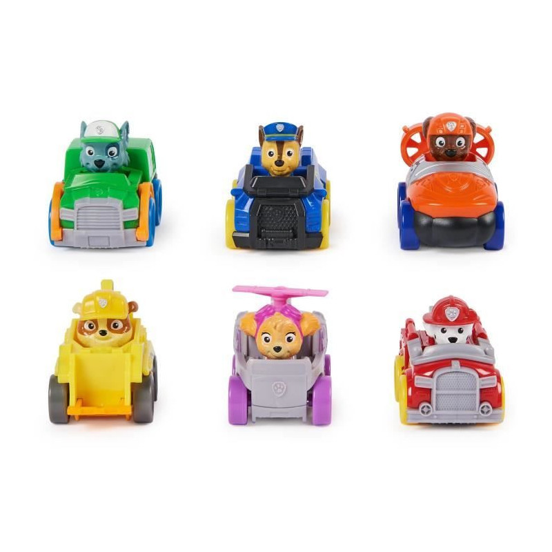 SPIN MASTER PACK 6 RACERS PUP SQUAD Paw Patrol