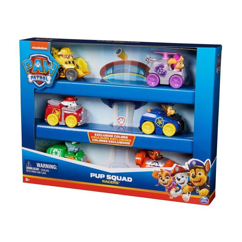 SPIN MASTER PACK 6 RACERS PUP SQUAD Paw Patrol