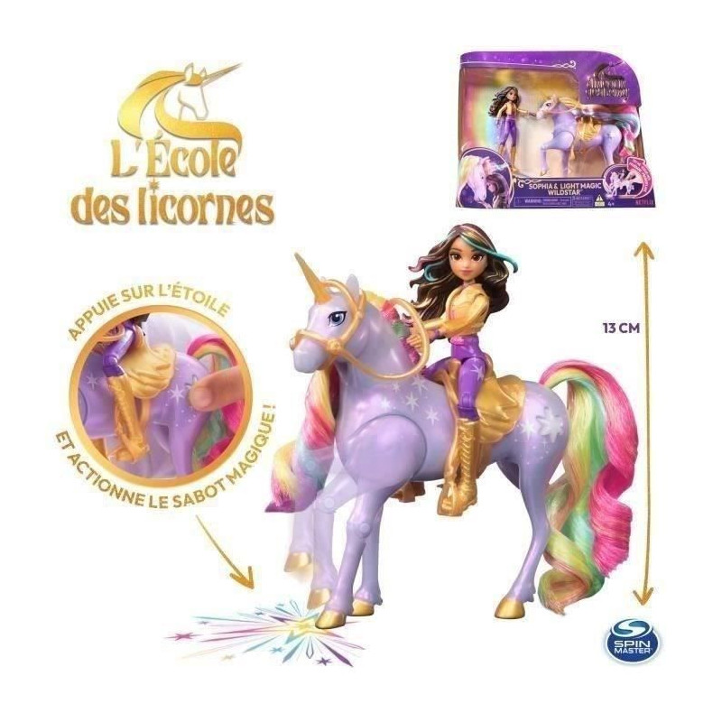 SPIN MASTER SOPHIA AND WILDSTAR MAGIC LIGHT Unicorn Academy