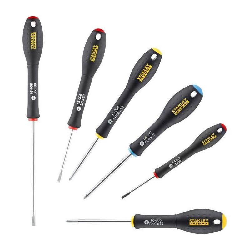 Set of 6 Precision Screwdrivers - STANLEY FATMAX - 0-65-492