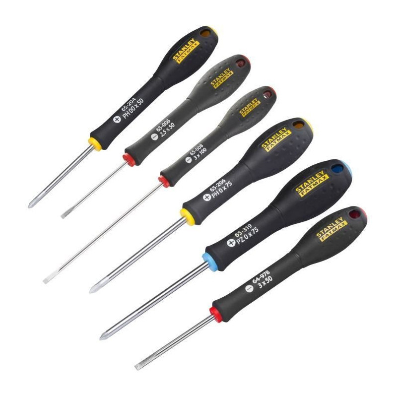 Set of 6 Precision Screwdrivers - STANLEY FATMAX - 0-65-492