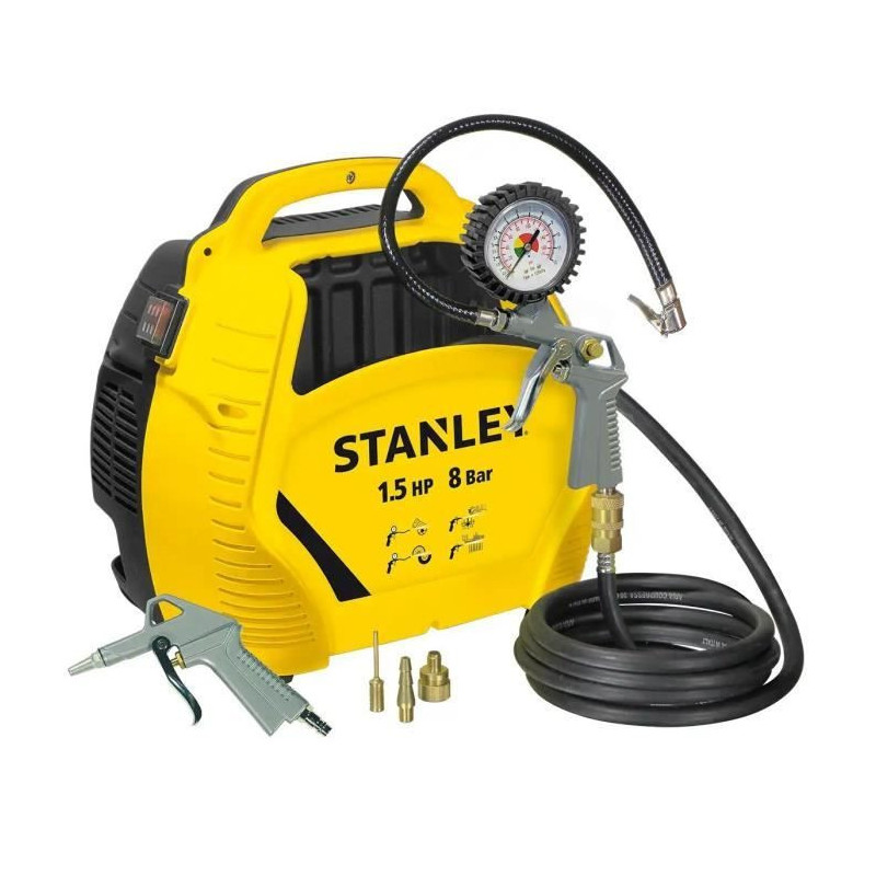 Stanley Air compressor without tank + Air Kit Inflage Kit - 1.5 CV