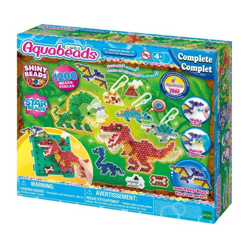 The land of dinosaurs - aquabeads - pearls that stick with water