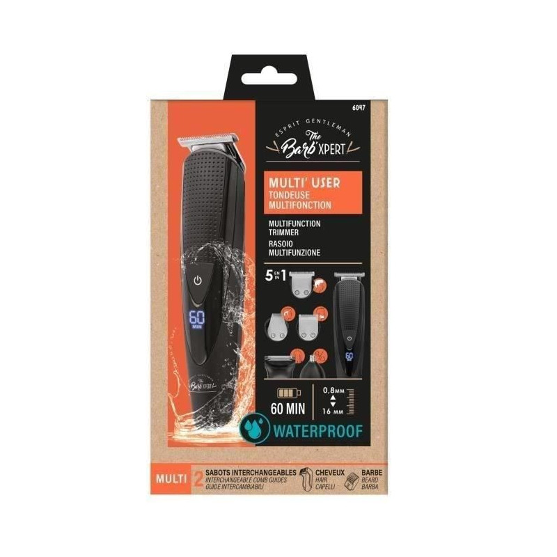 THE BARB' XPERT 6047 5 in 1 trimmer - Multifunction - With beard foil