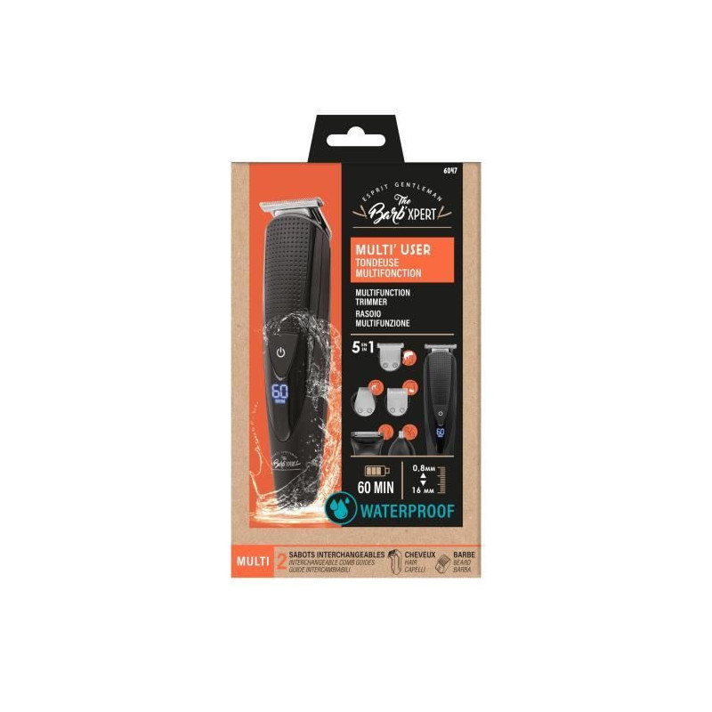 THE BARB' XPERT 6047 5 in 1 trimmer - Multifunction - With beard foil