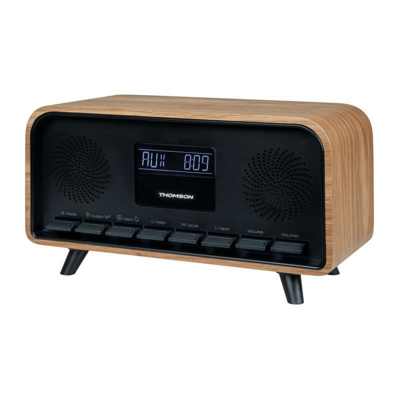 Bluetooth Alarm Clock Radio - THOMSON - Vintage Cosy - 30W, FM Radio,