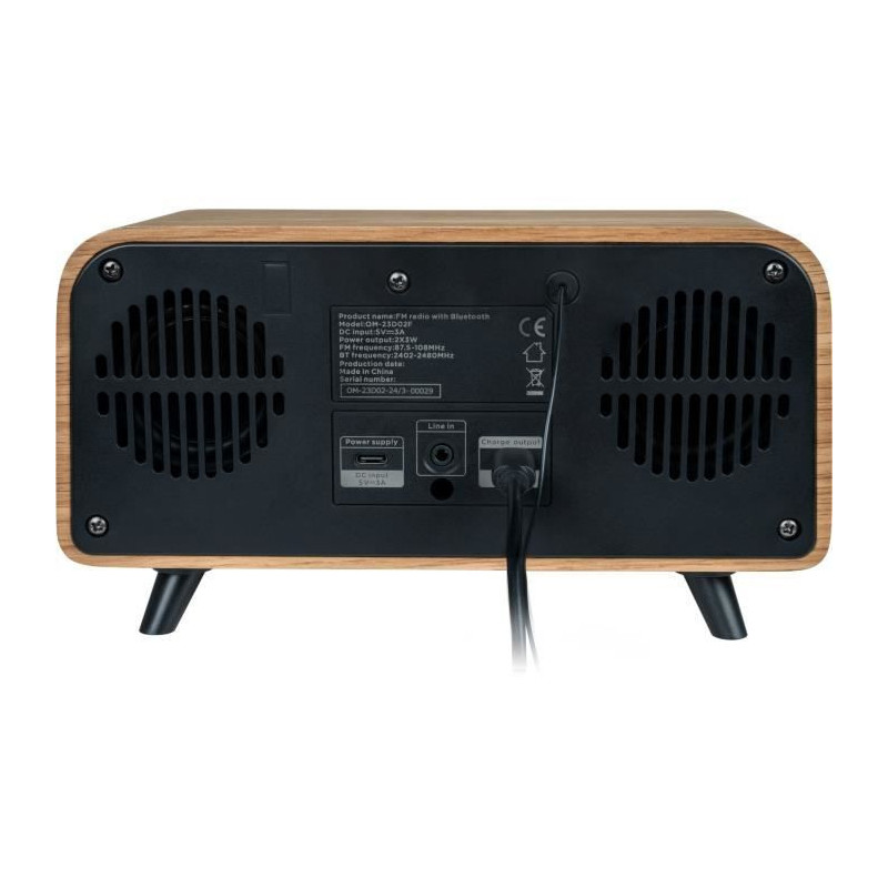 Bluetooth Alarm Clock Radio - THOMSON - Vintage Cosy - 30W, FM Radio,