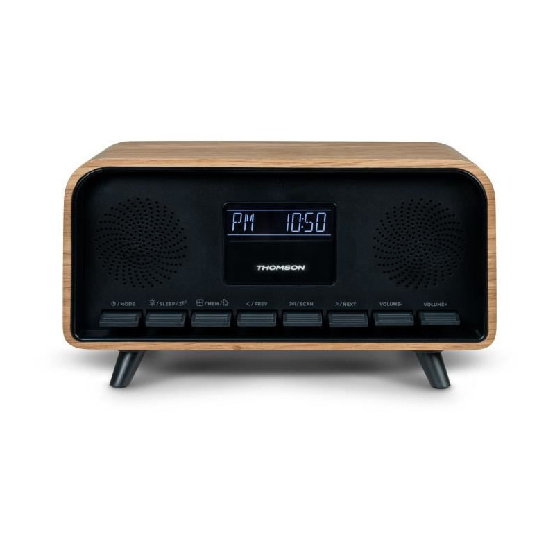 Bluetooth Alarm Clock Radio - THOMSON - Vintage Cosy - 30W, FM Radio,