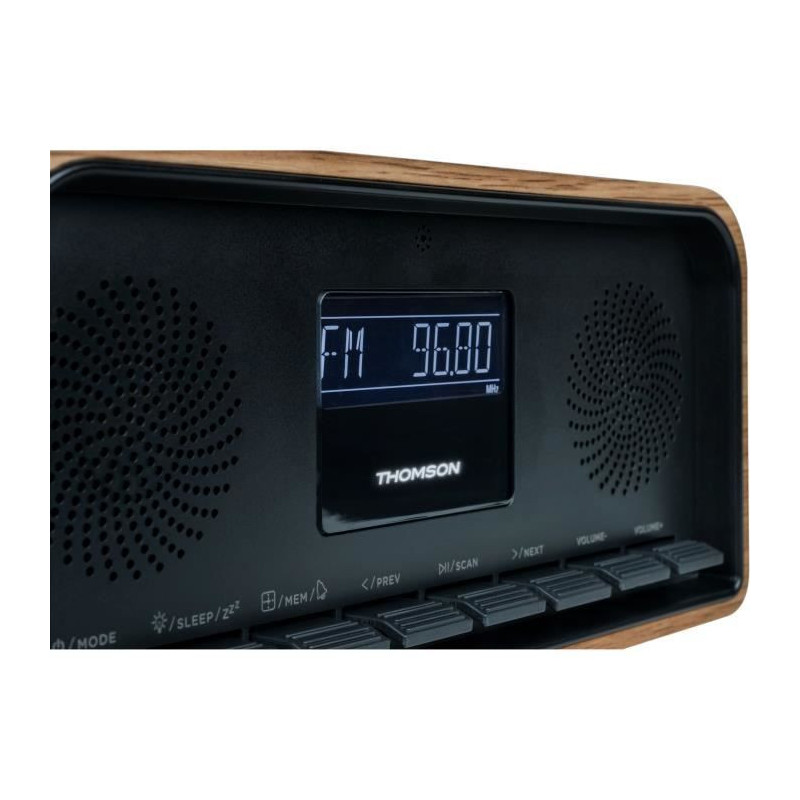 Bluetooth Alarm Clock Radio - THOMSON - Vintage Cosy - 30W, FM Radio,