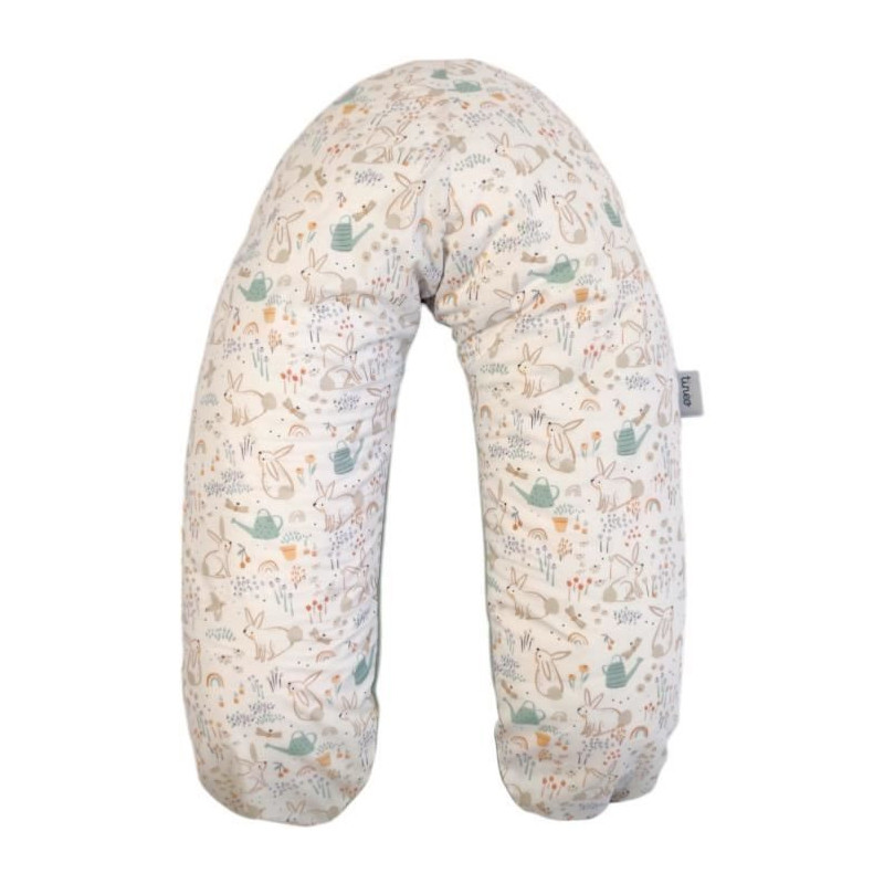Maternity pillow - TINEO - Sage green - Rabbits