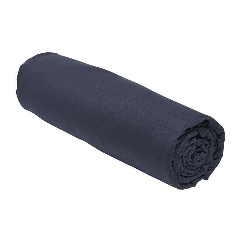 Fitted sheet - TODAY - 180 x 200 cm + 30 cm - Cotton - Organic Navy