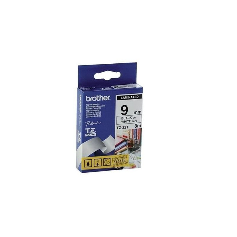 BROTHER P-TOUCH TZE-221 Label Tape - 9mm