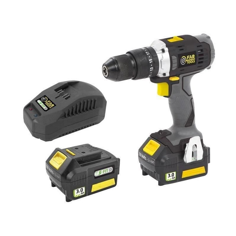 X-FIT PACK 'BIG WORK' 3 machines 18V + 2 batteries 18V 3.0Ah: Drill /