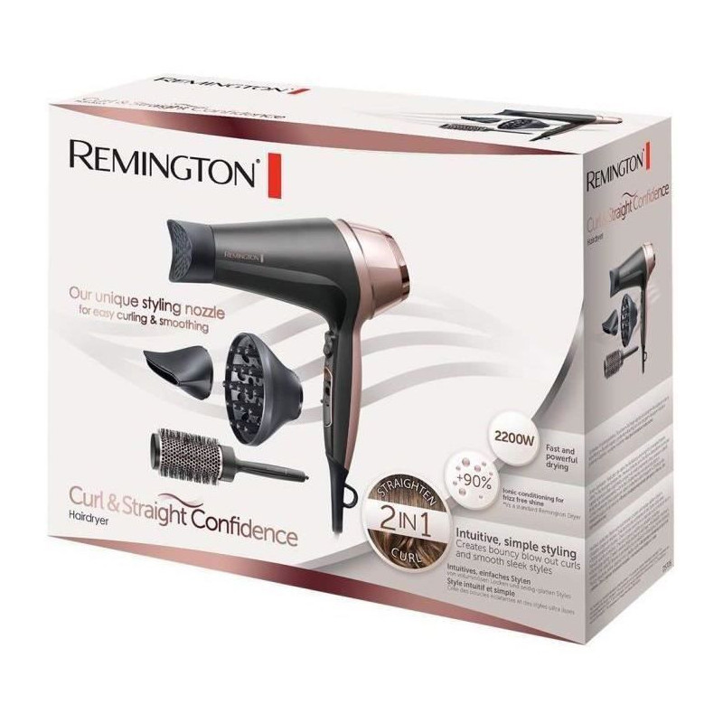 Remington D5706 Hairdressing Set, Ionic Hair Dryer Curl Confidence 220