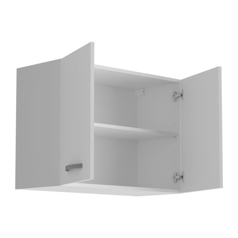 OSLO High cabinet 2 doors - White - L 80 x D 36 x H 58 cm