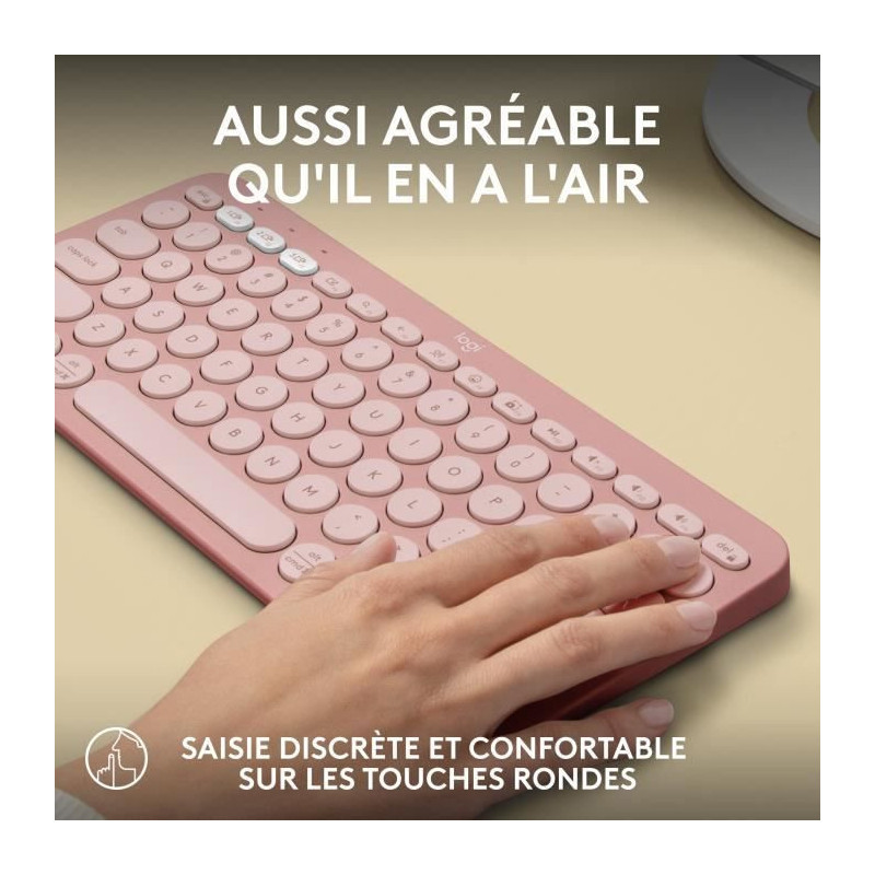LOGITECH - Wireless keyboard - Pebble Keys 2 K380s - Bluetooth - Easy-