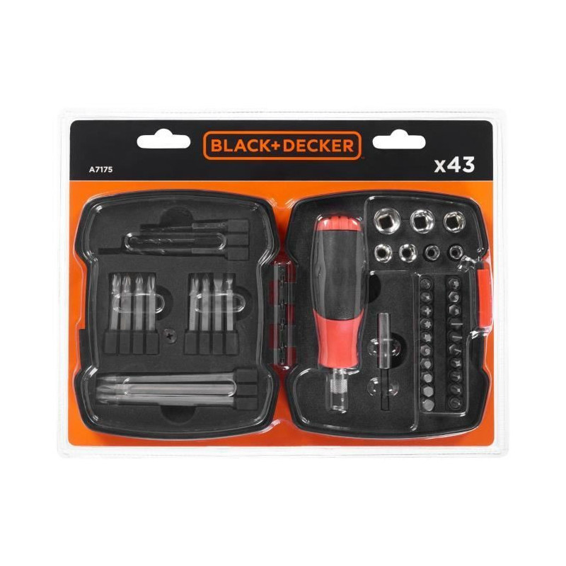 BLACK & DECKER 43 pieces screwdriver set A7175