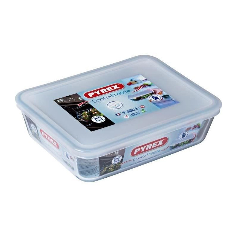 PYREX - 242P000 / 7046 - Rectangular dish with lid - 22cm * 17 cm - Py