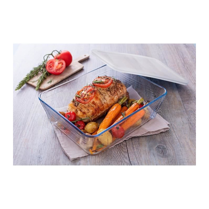 PYREX - 242P000 / 7046 - Rectangular dish with lid - 22cm * 17 cm - Py