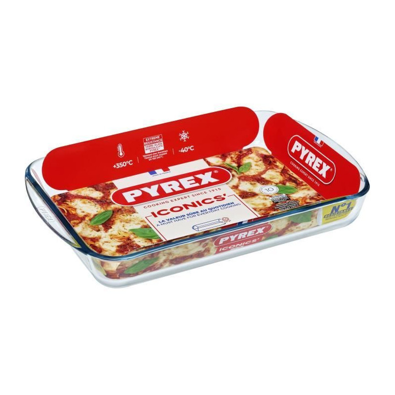 PYREX - ESSENTIALS - Glass lasagne dish 40 * 28 cm
