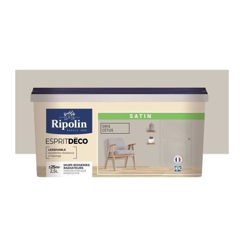 RIPOLIN Ultra Covering Satin Color Paint for Kitchen, Bedroom, Living