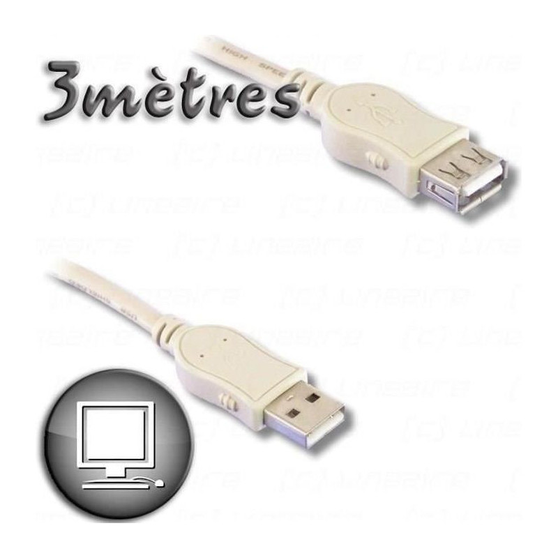 Extension cable USB 2.0 A male / A female 3m