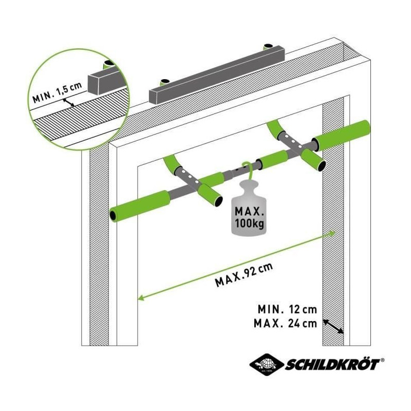 Schildkrot Fitness TÜRRECK-Multifunktional pull-up bar, max.100 kg,