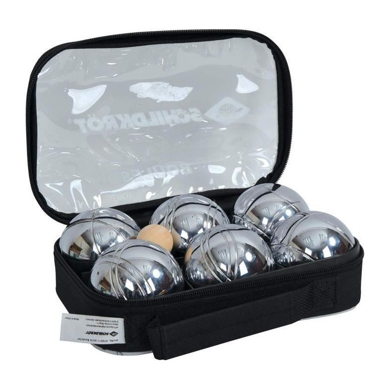 Schildkrot Funsport Petanque Ball Set Silver and Black - 4000885700084
