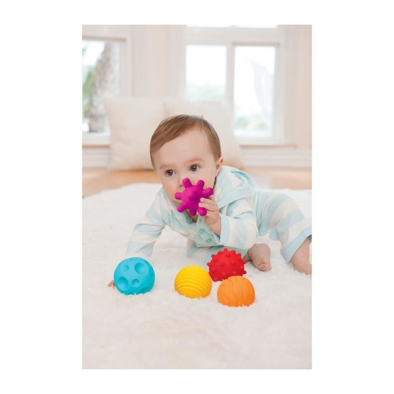 sensory balls - INFANTINO - Baby toy - Blue color - Soft plastic